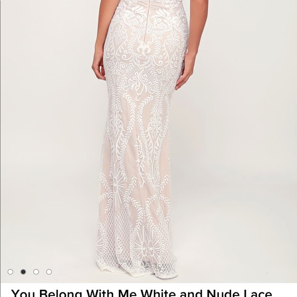 White floor length gown - Picture 6 of 7